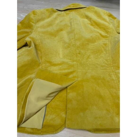 "Talbots" Mustard Womens Corduroy Blazer SZ-14 Gold Buttons Vented  PLZ READ!!!! - Picture 16 of 16